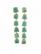 Aqua Cascade Statement Earrings