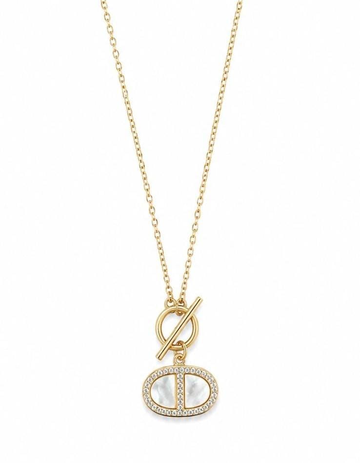 Aurora Crystal Toggle Necklace