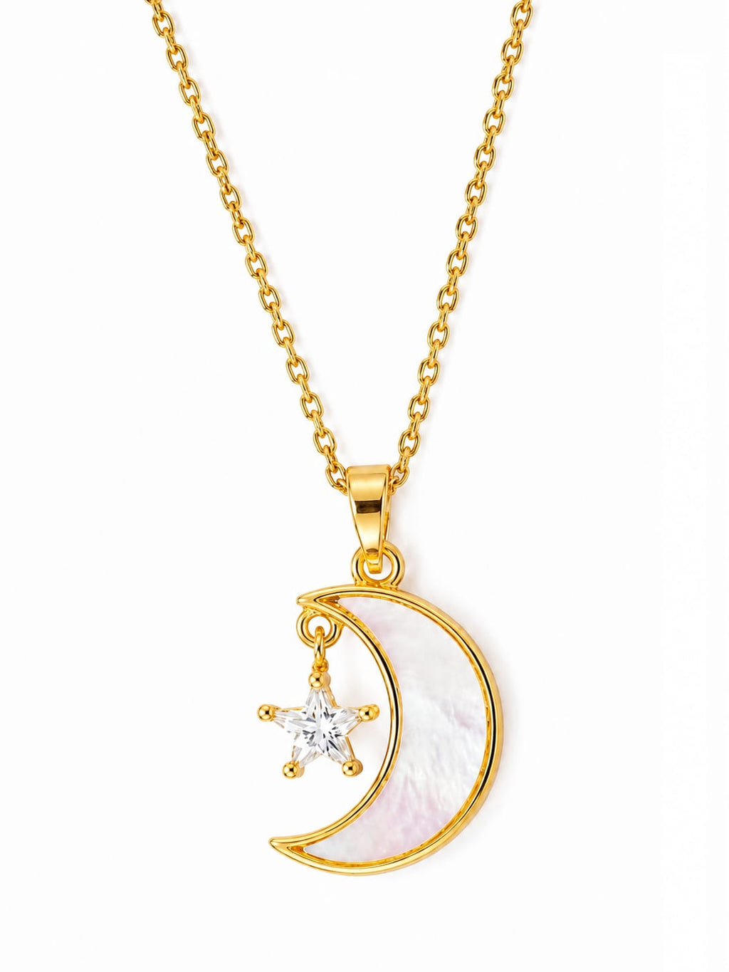 Celestial Moon Pearl Necklace