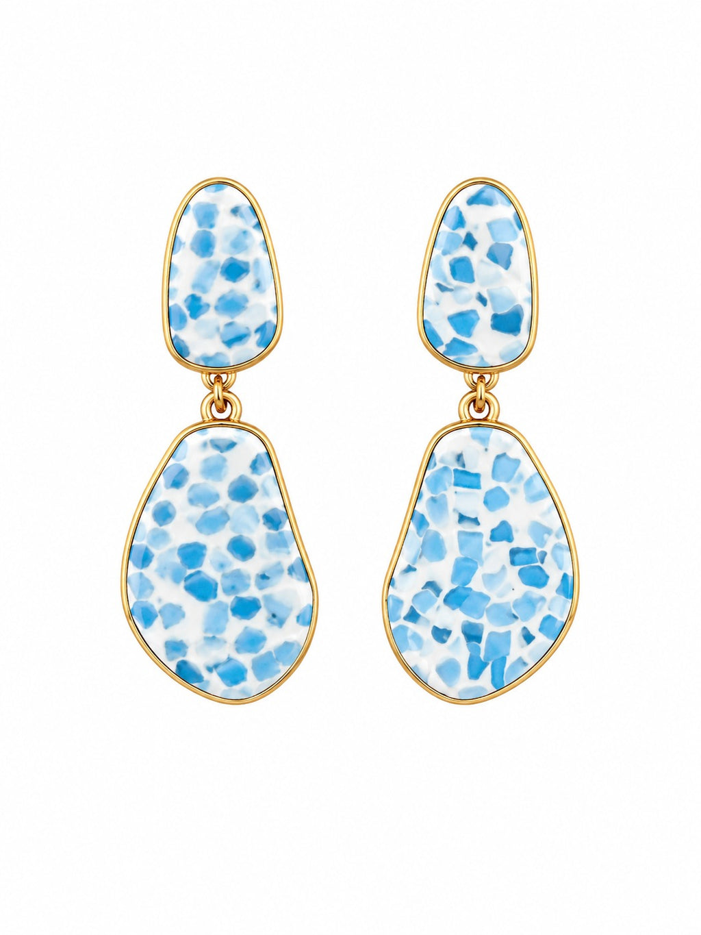 Azure Terrazzo Drop Earrings