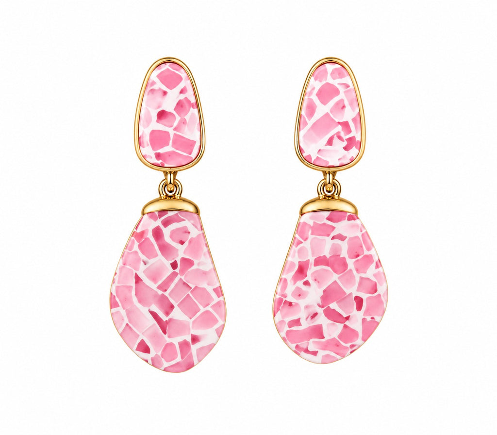 Azure Terrazzo Drop Earrings