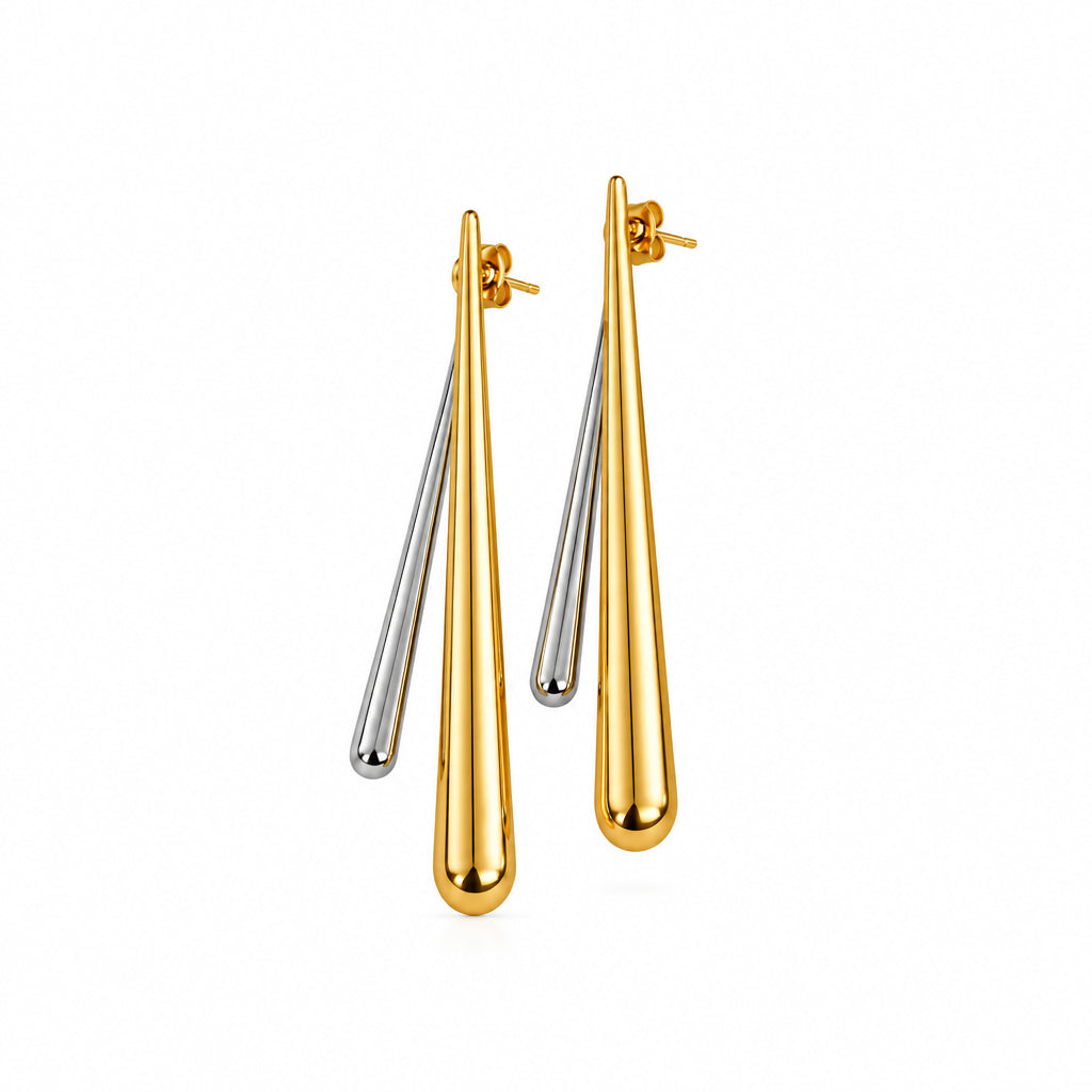 Dual Tone Earrings (2 IN 1)