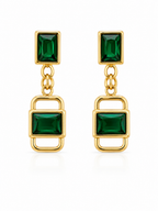 Emerald Luxe Link Earrings