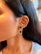Emerald Luxe Link Earrings
