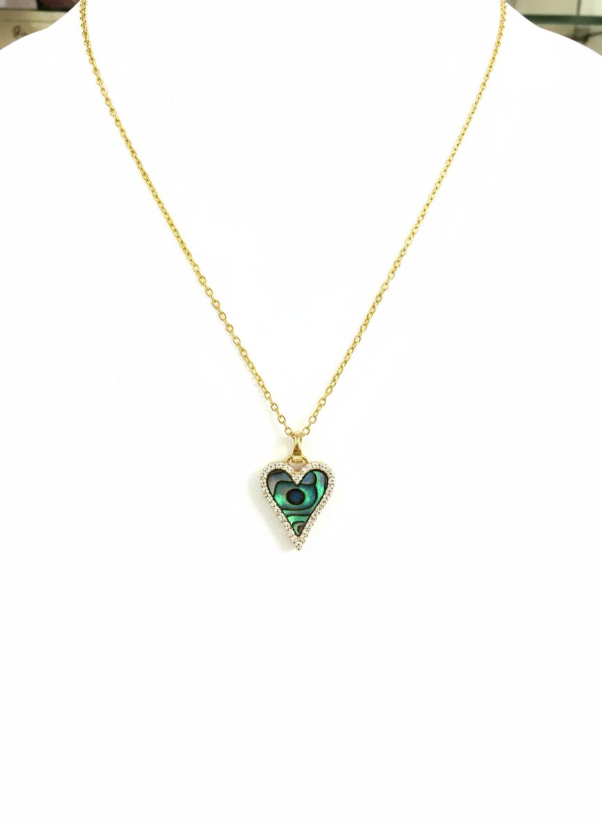 Abalone Heart Necklace