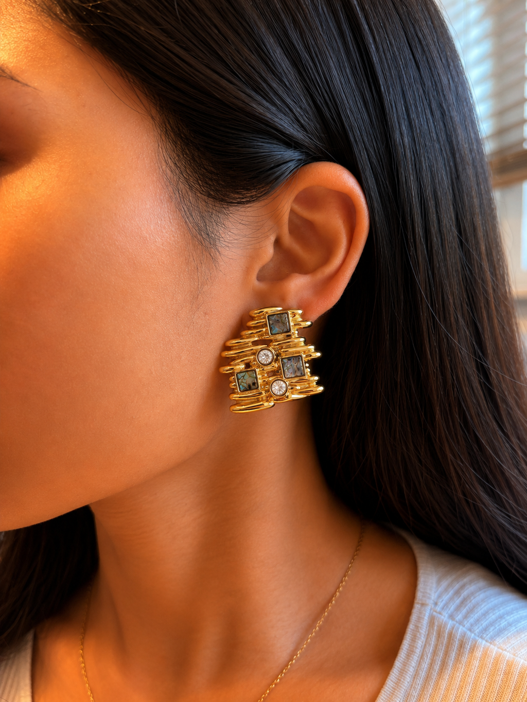 Abstract Stud Earrings