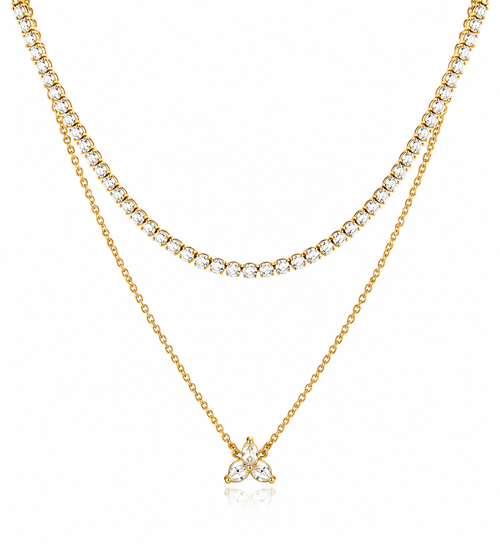 The Two-Tier Diamond Layer Necklace