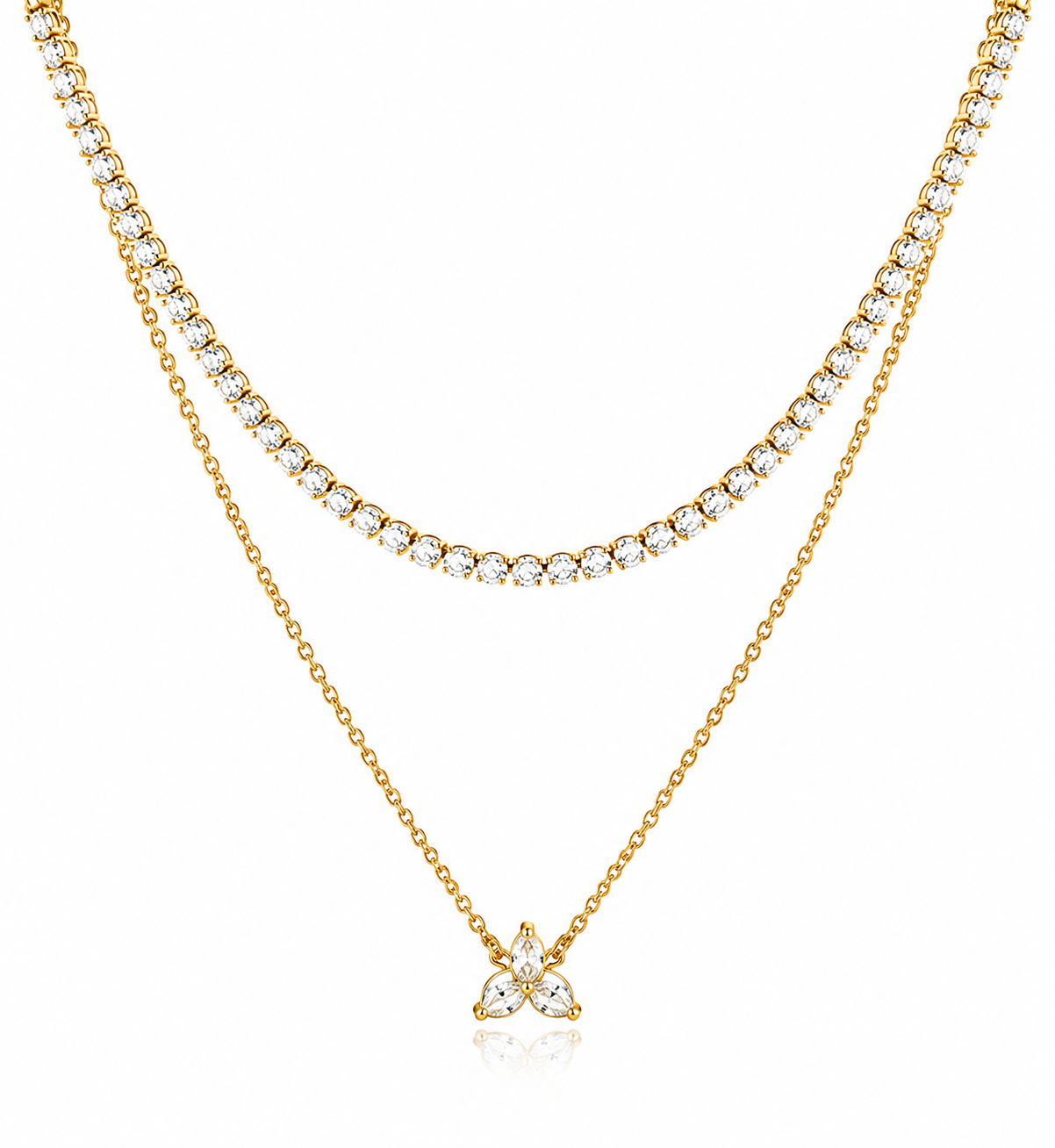 The Two-Tier Diamond Layer Necklace