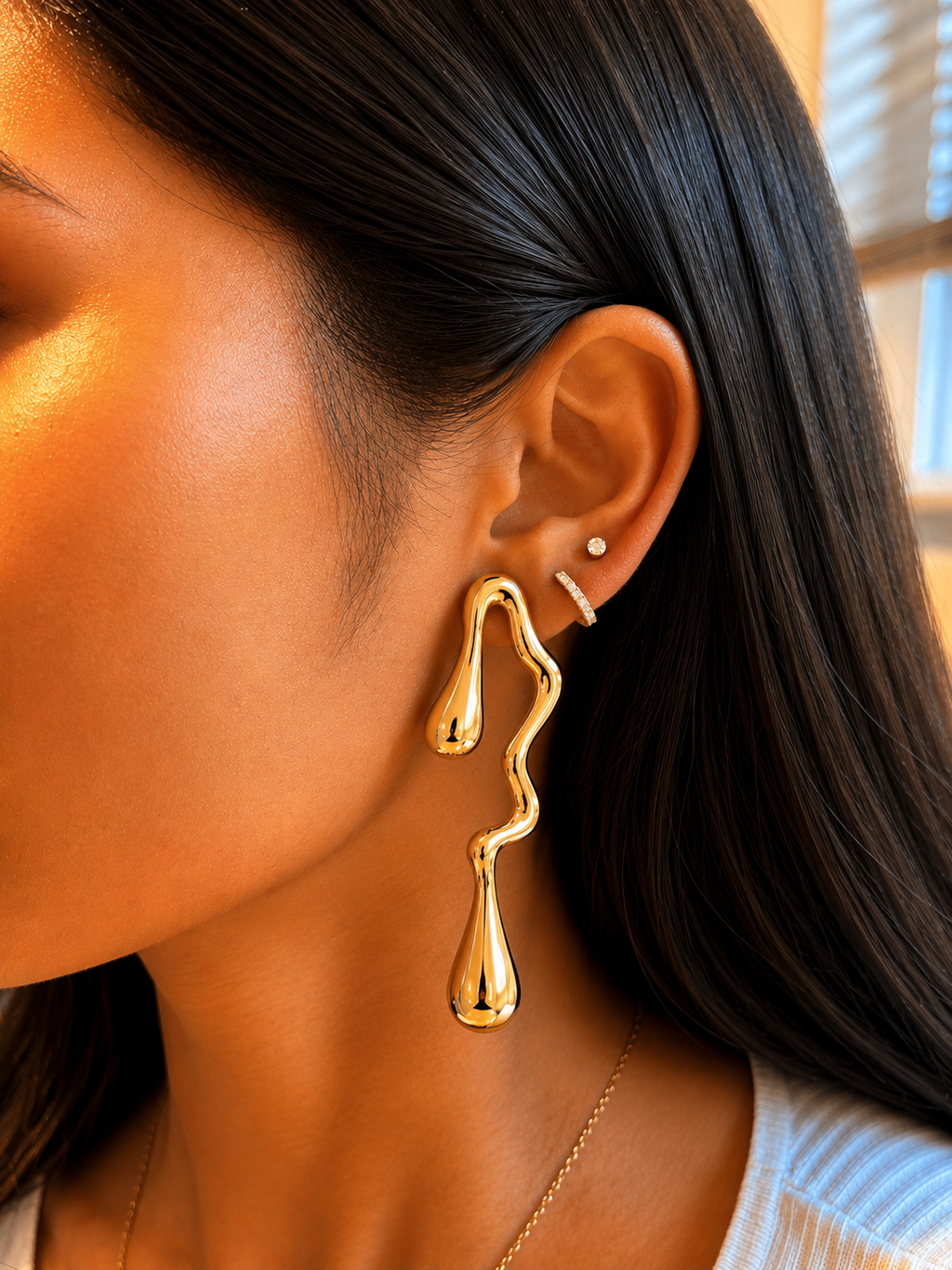 Ripple Drop Earrings
