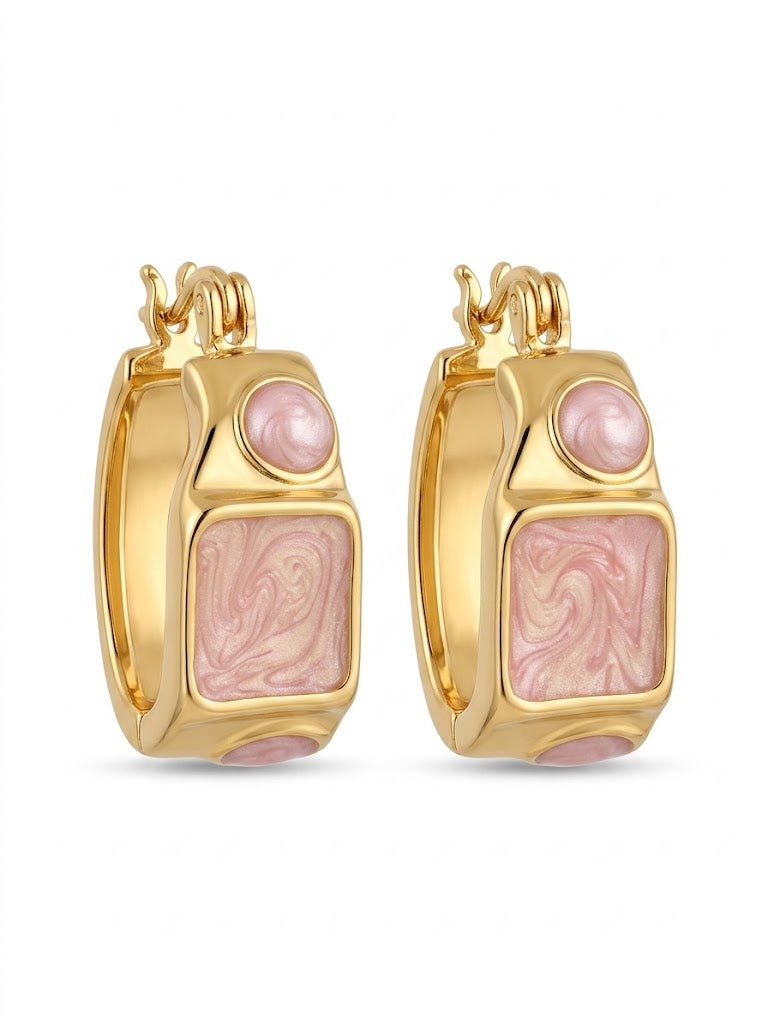 Pink Marbled Enamel