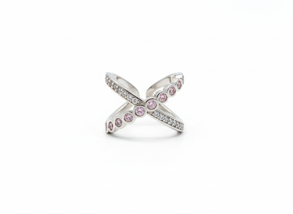 Diamond Silver Wing Ring