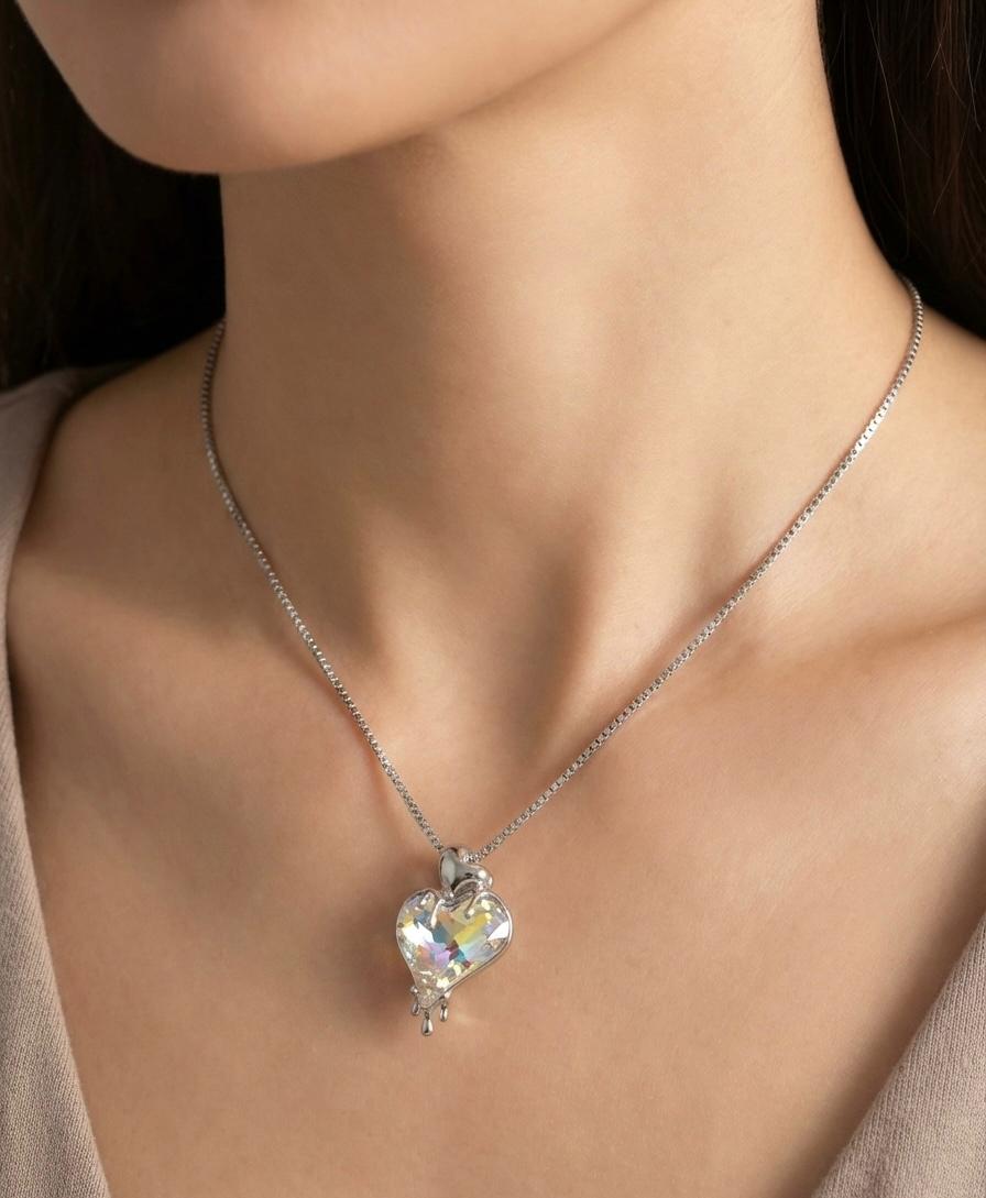 Dripping Heart  Necklace