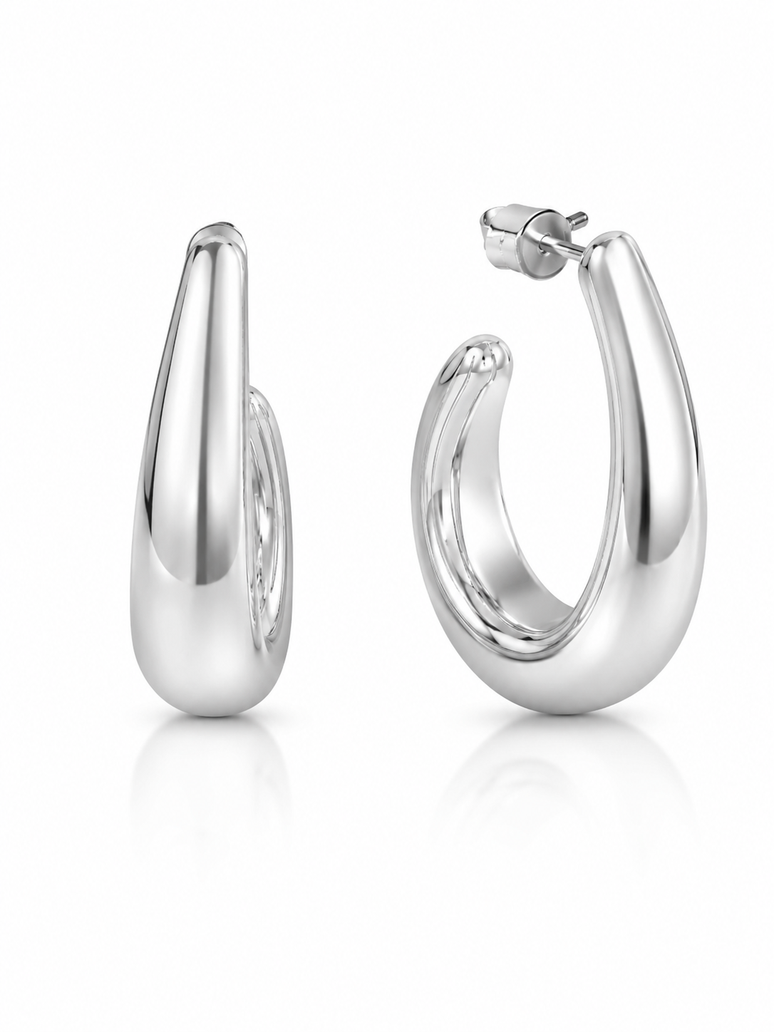 Silver Muse Chunky Hoops