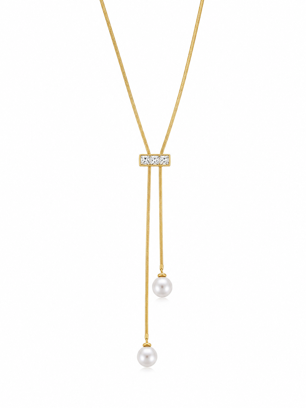The Linear Pearl Slide Necklace
