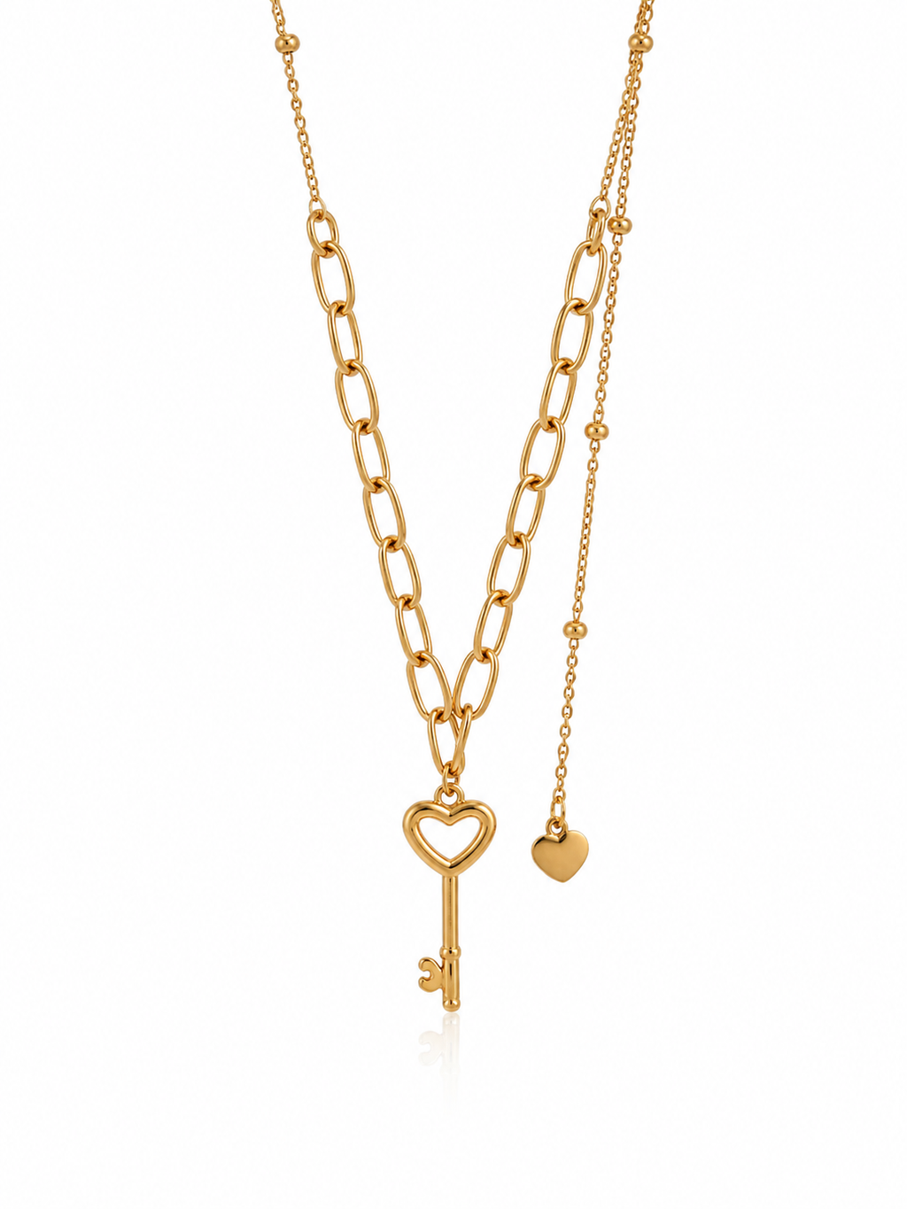 The Amore Key Layered Chain Necklace