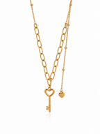 The Amore Key Layered Chain Necklace