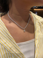 Diamond-Cut Pearl Necklace