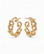 Golden Vine Hoops