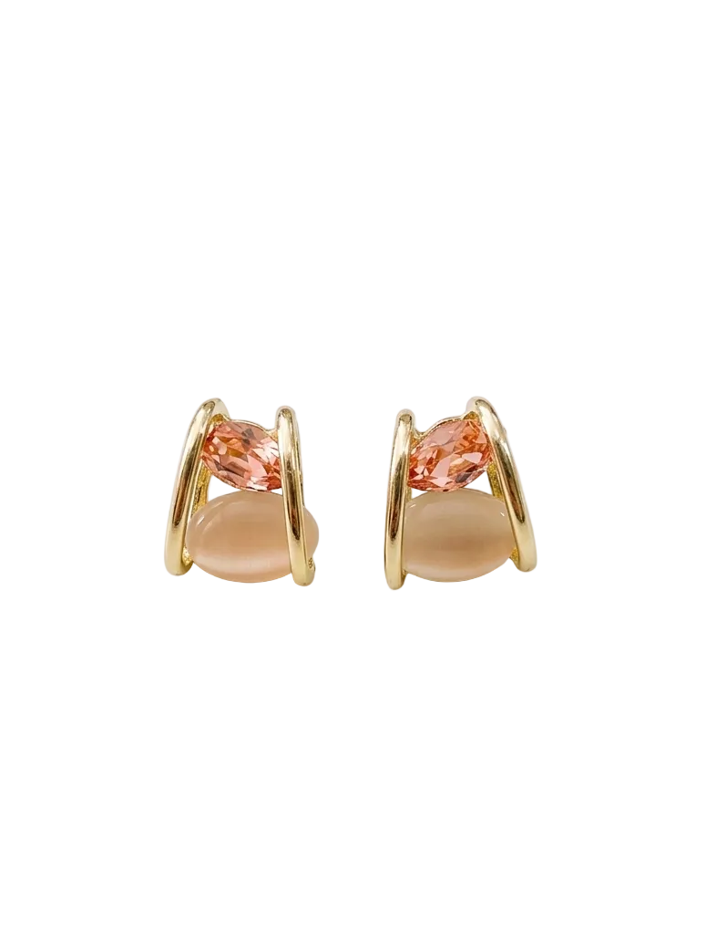 Peach Duo Studs