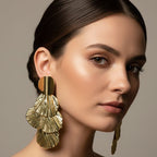 Textured Gold Layer Earrings