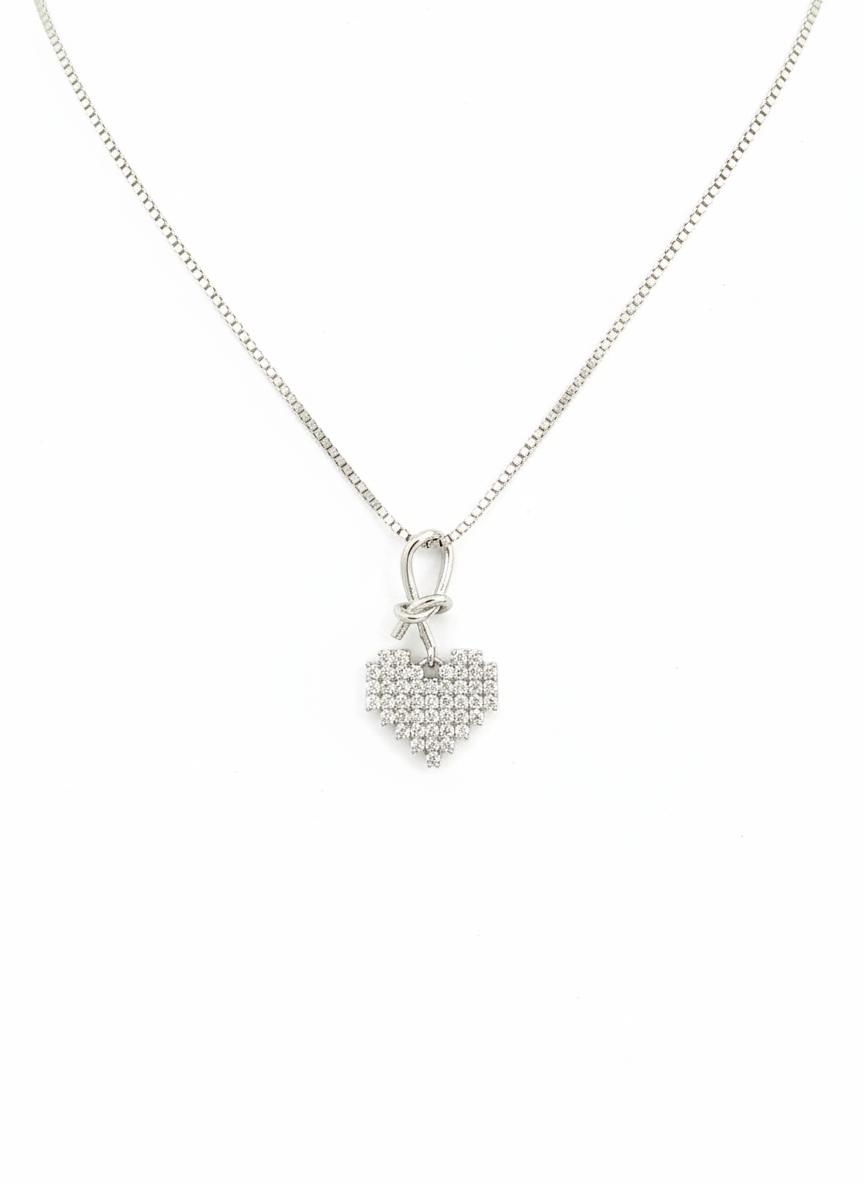 Pixelated Heart Necklace