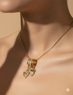 Heart & Emerald-Eyed Owl Pavé Charm Pendant